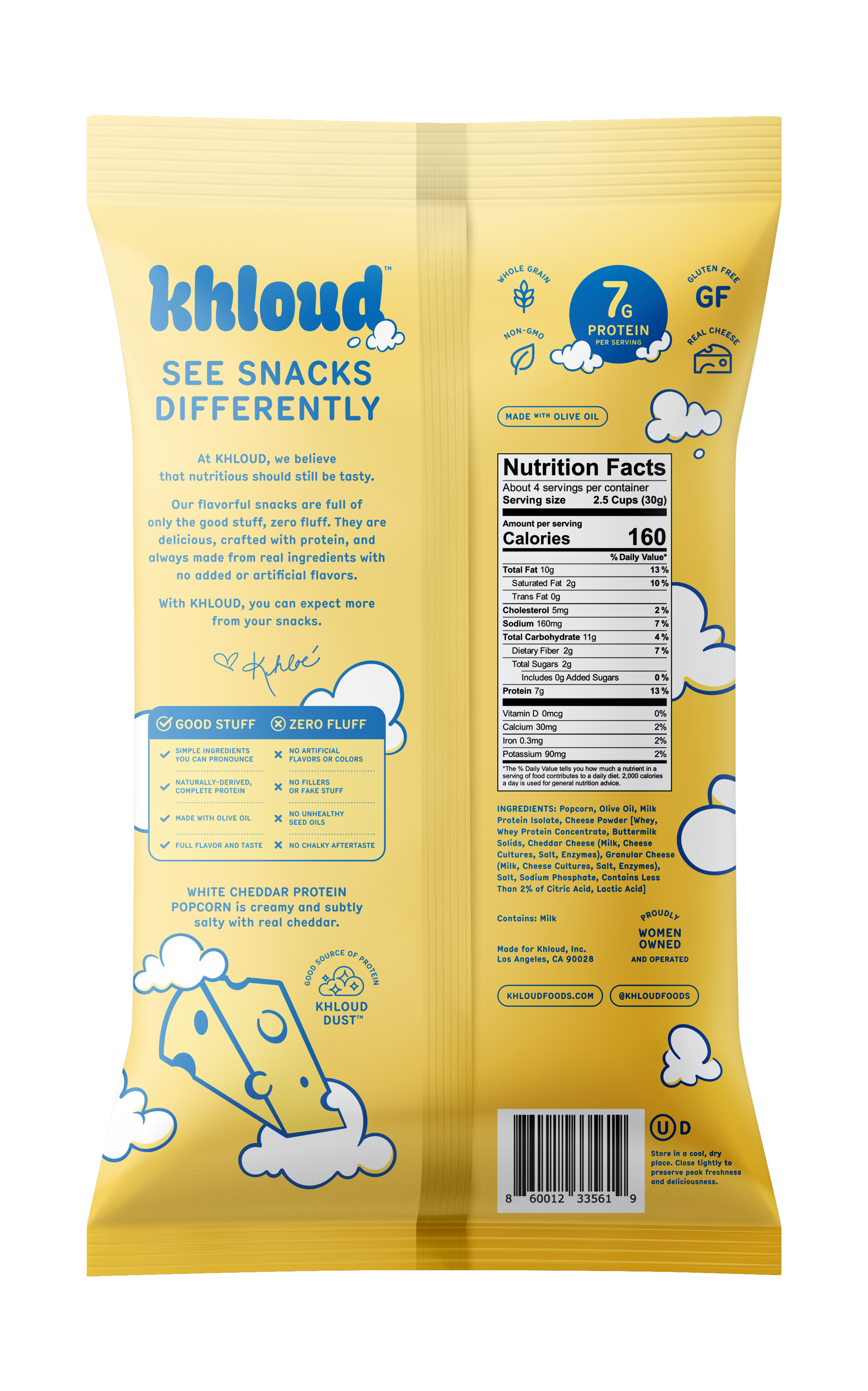 4-Pack | White Cheddar Protein Popcorn