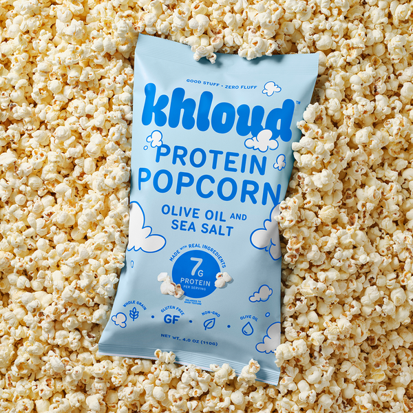 Olive Oil & Sea Salt Protein Popcorn | Khloud · Khloud